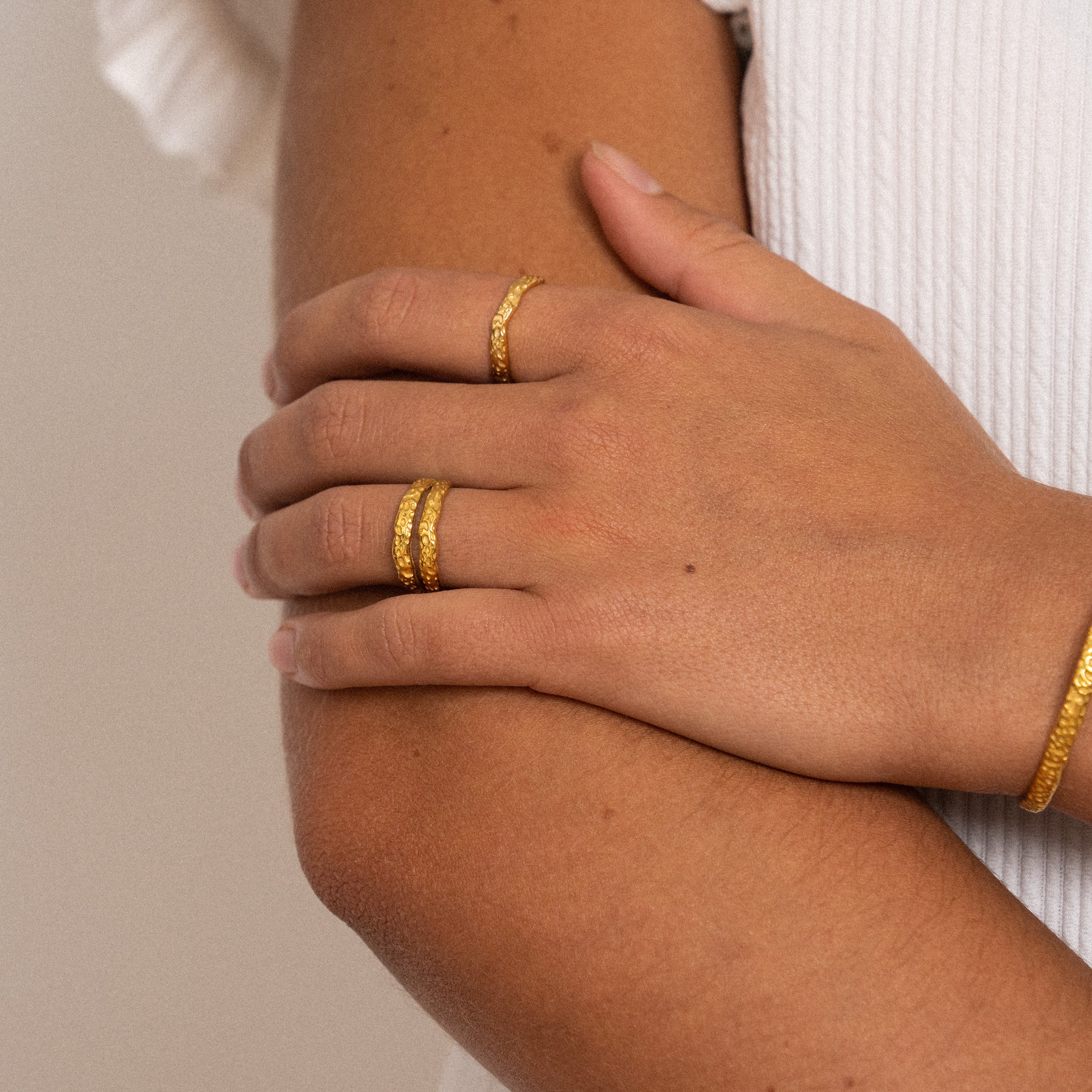 MOON JUSTERBAR TWIN RING
