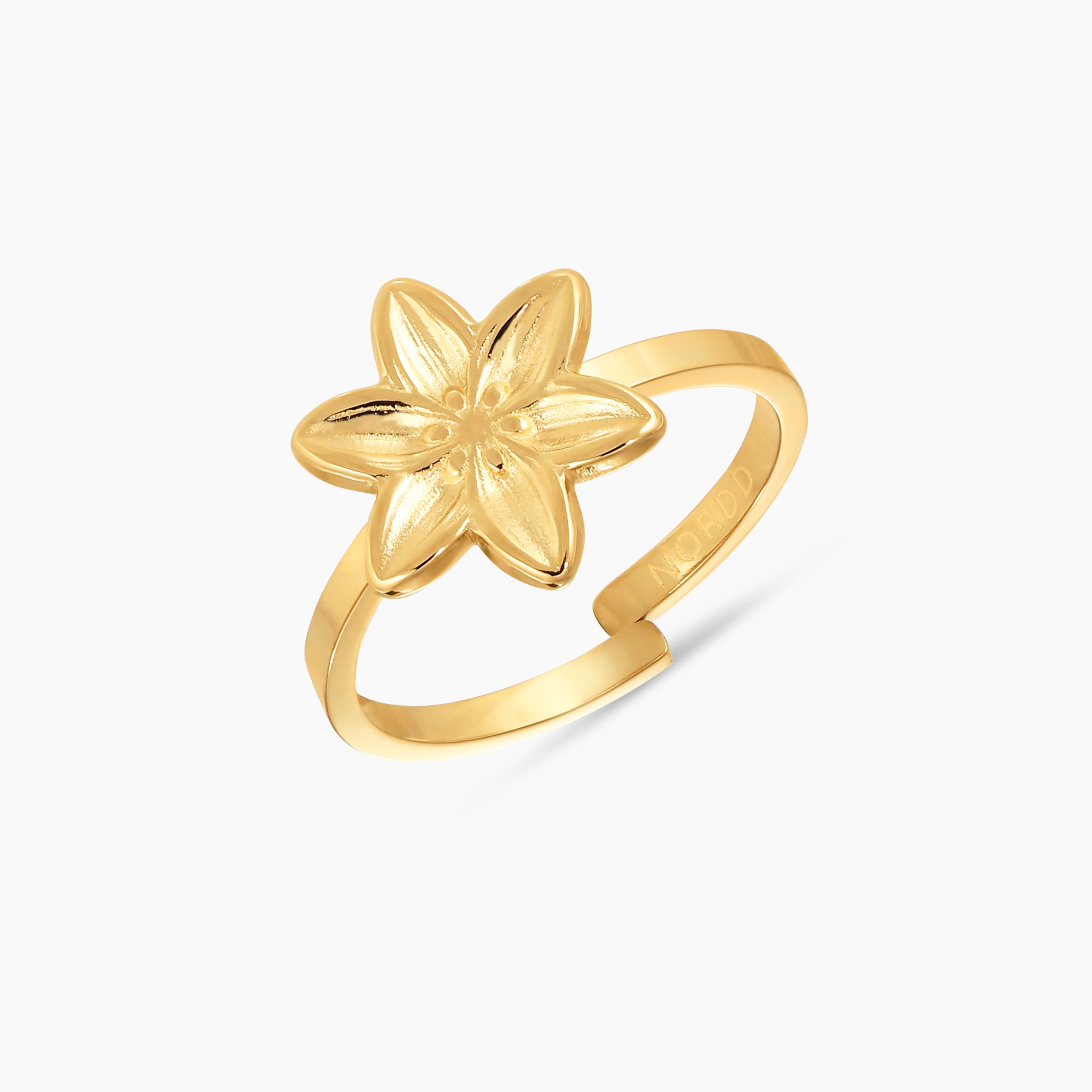 LILLE LILY JUSTERBAR RING GULDBELAGT