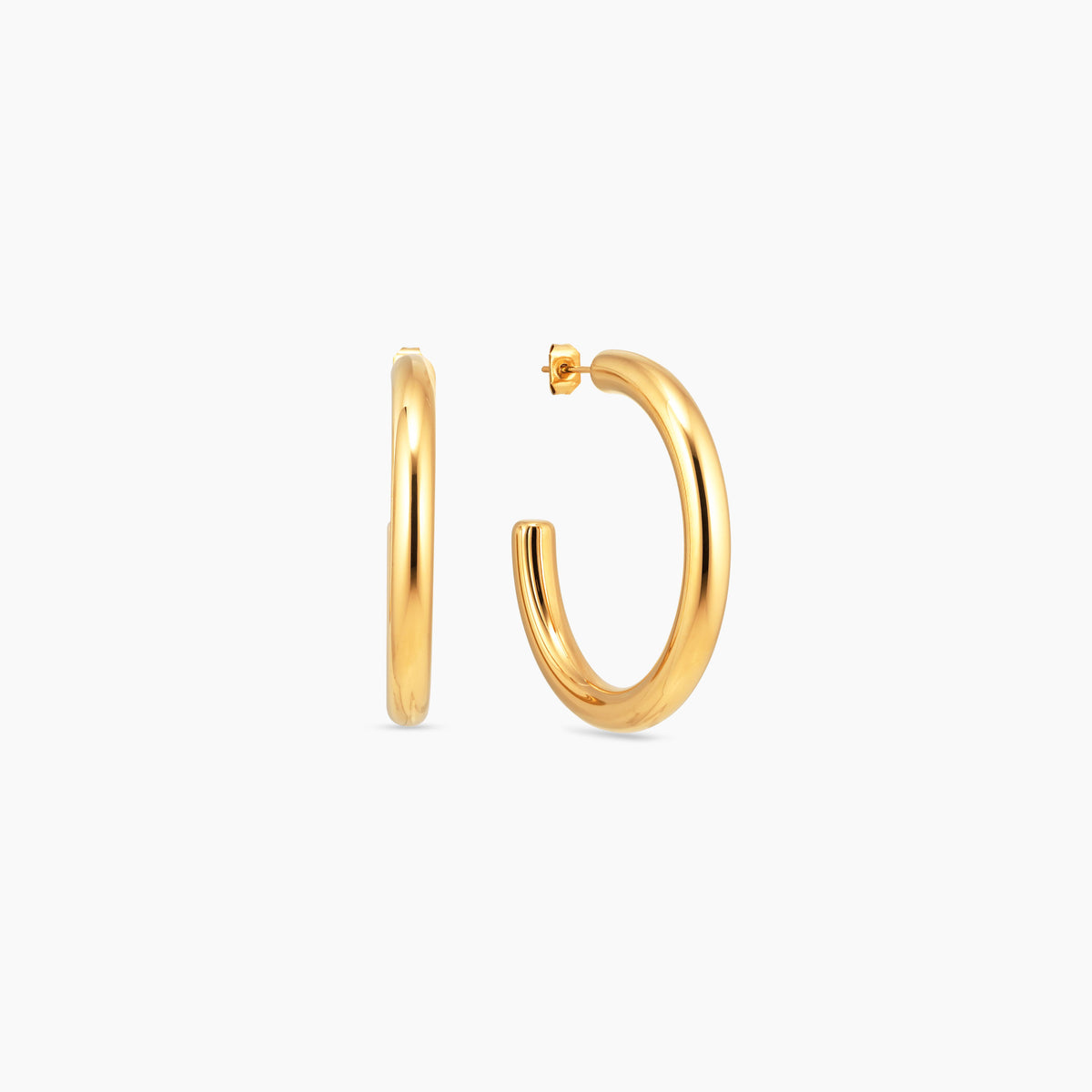 STATEMENT HOOPS 40MM - GULDBELAGT