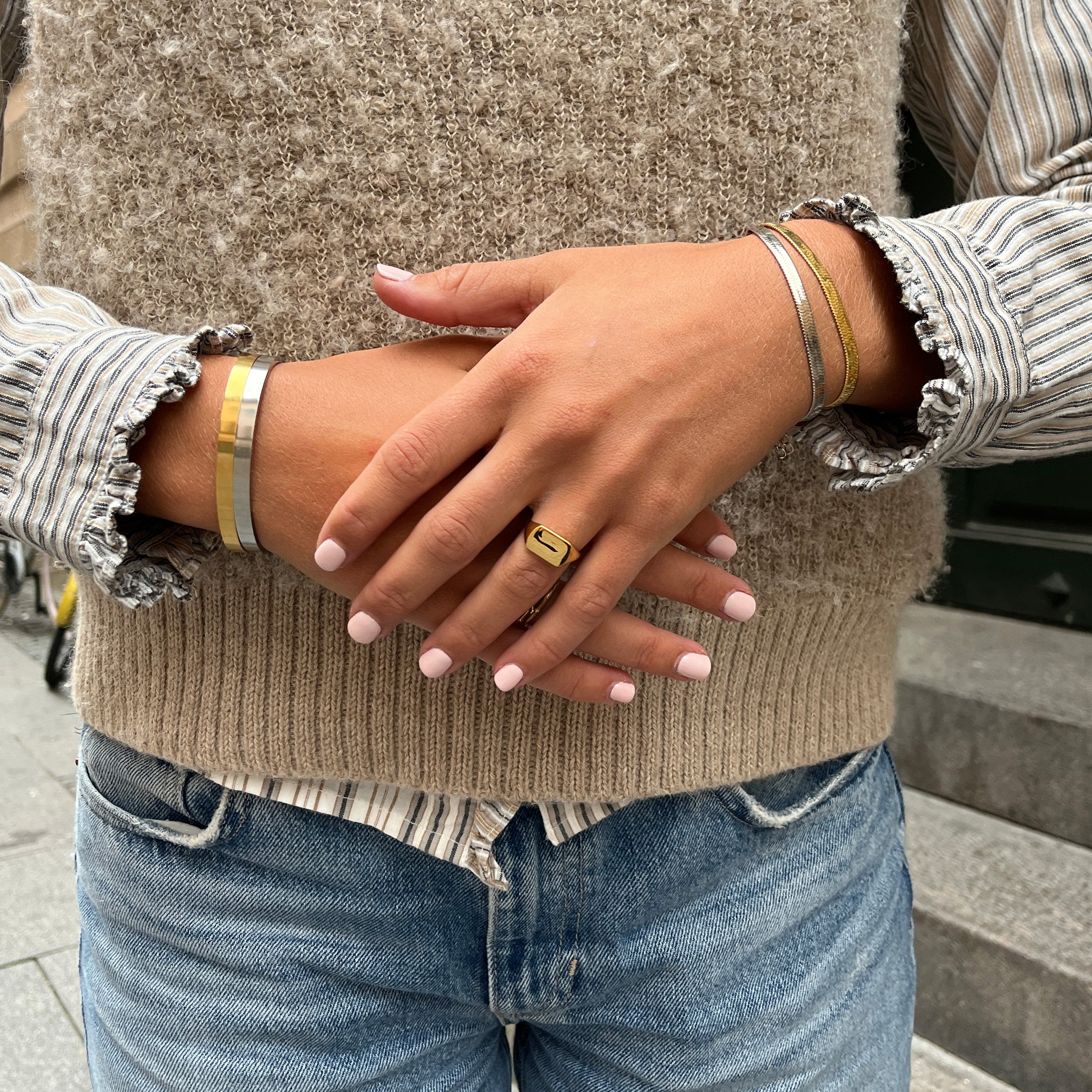 SNAKE ARMBÅND 4MM - GULDBELAGT