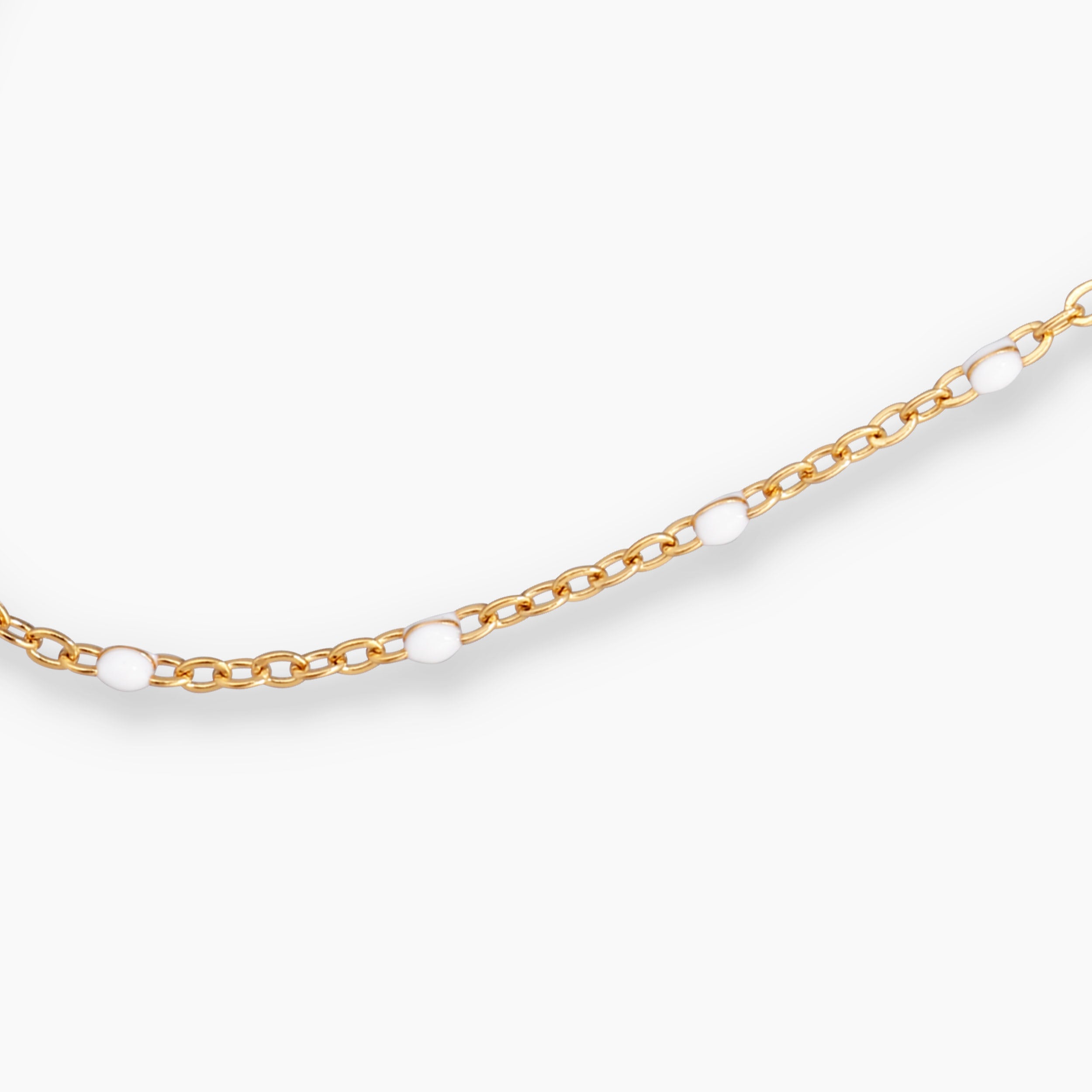 COLORE HALSKÆDE MED HVIDE EMALJER