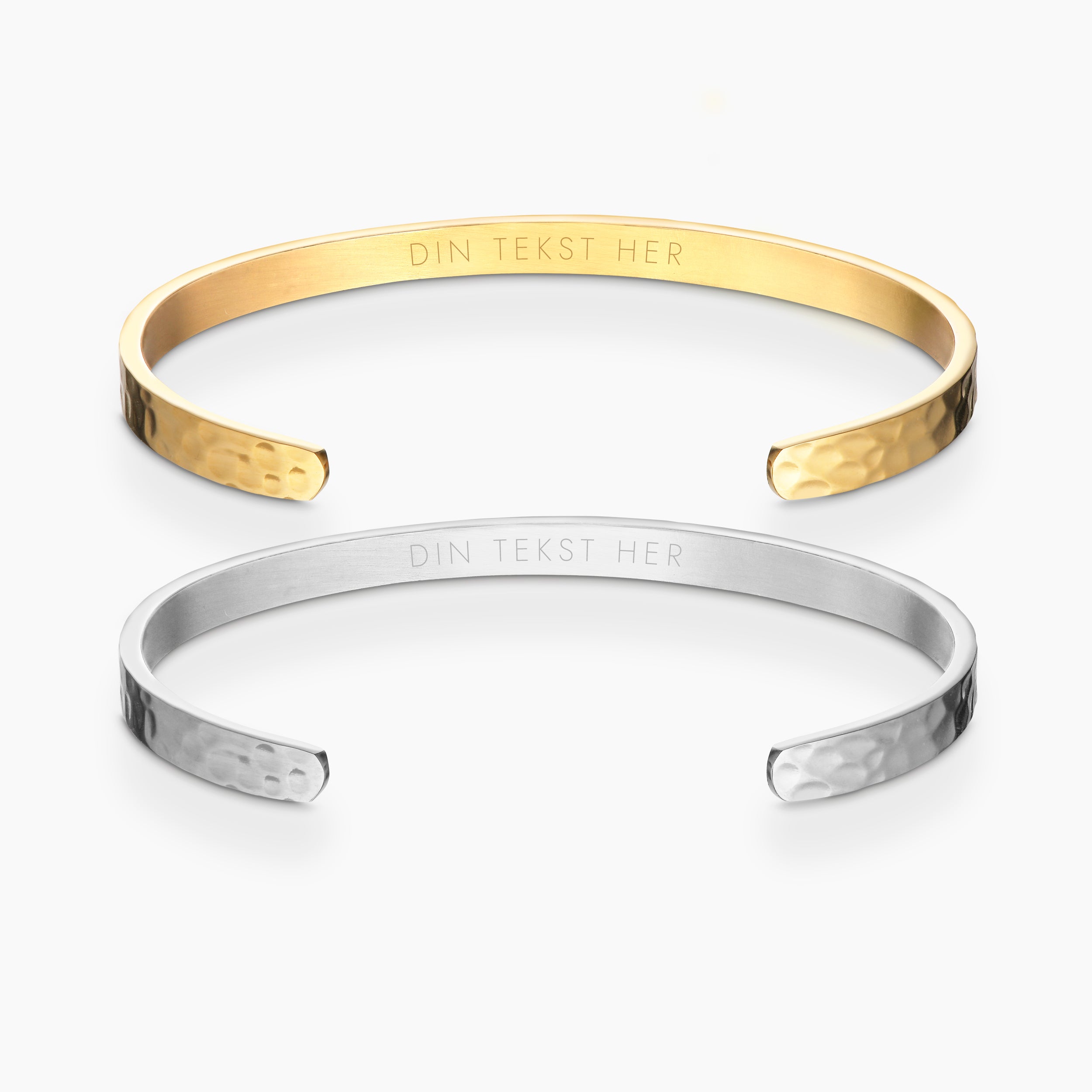 2 x HAMMERED ARMBÅND
