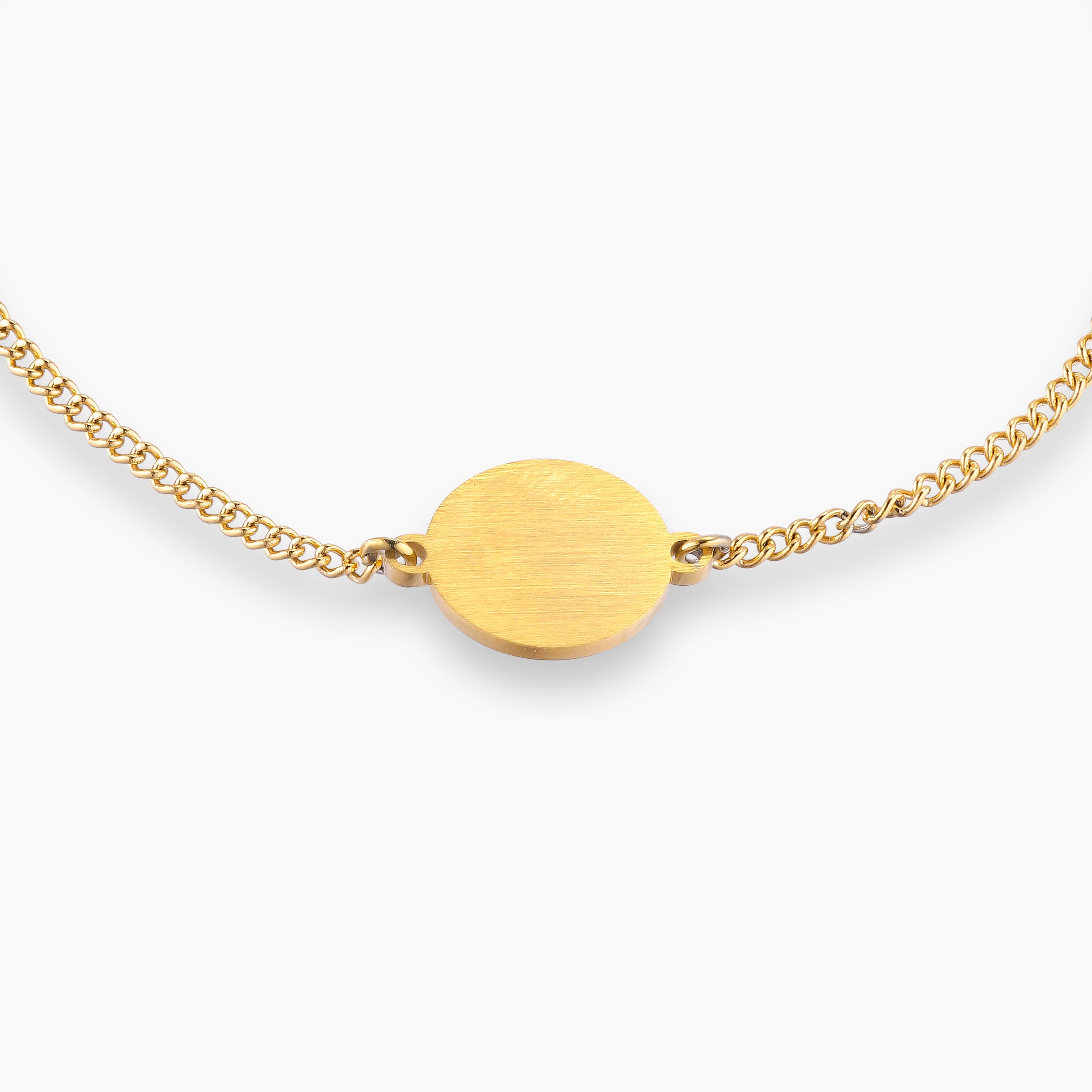 COIN HAMMERED ARMBÅND - GULDBELAGT