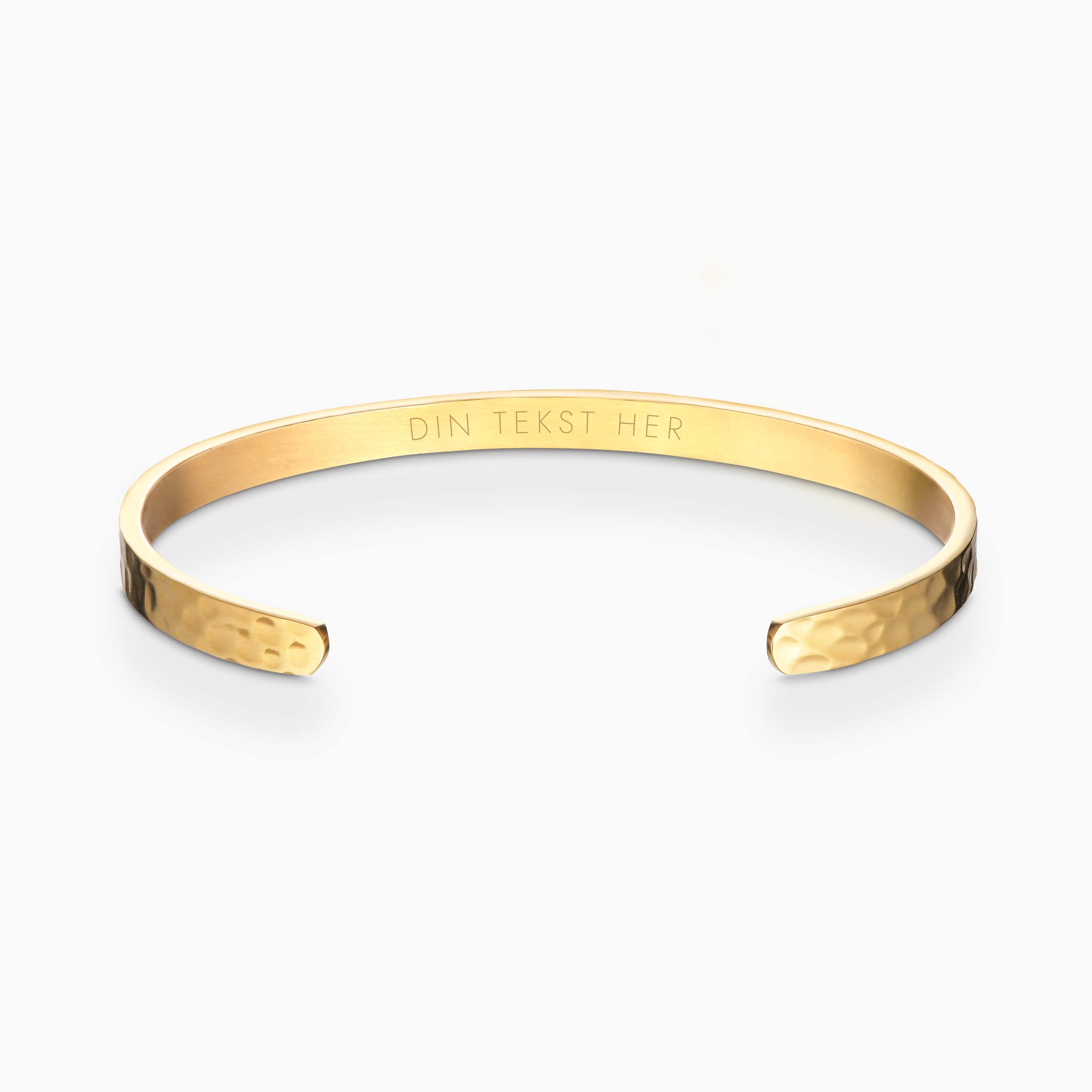 HAMMERED ARMBÅND - GULDBELAGT
