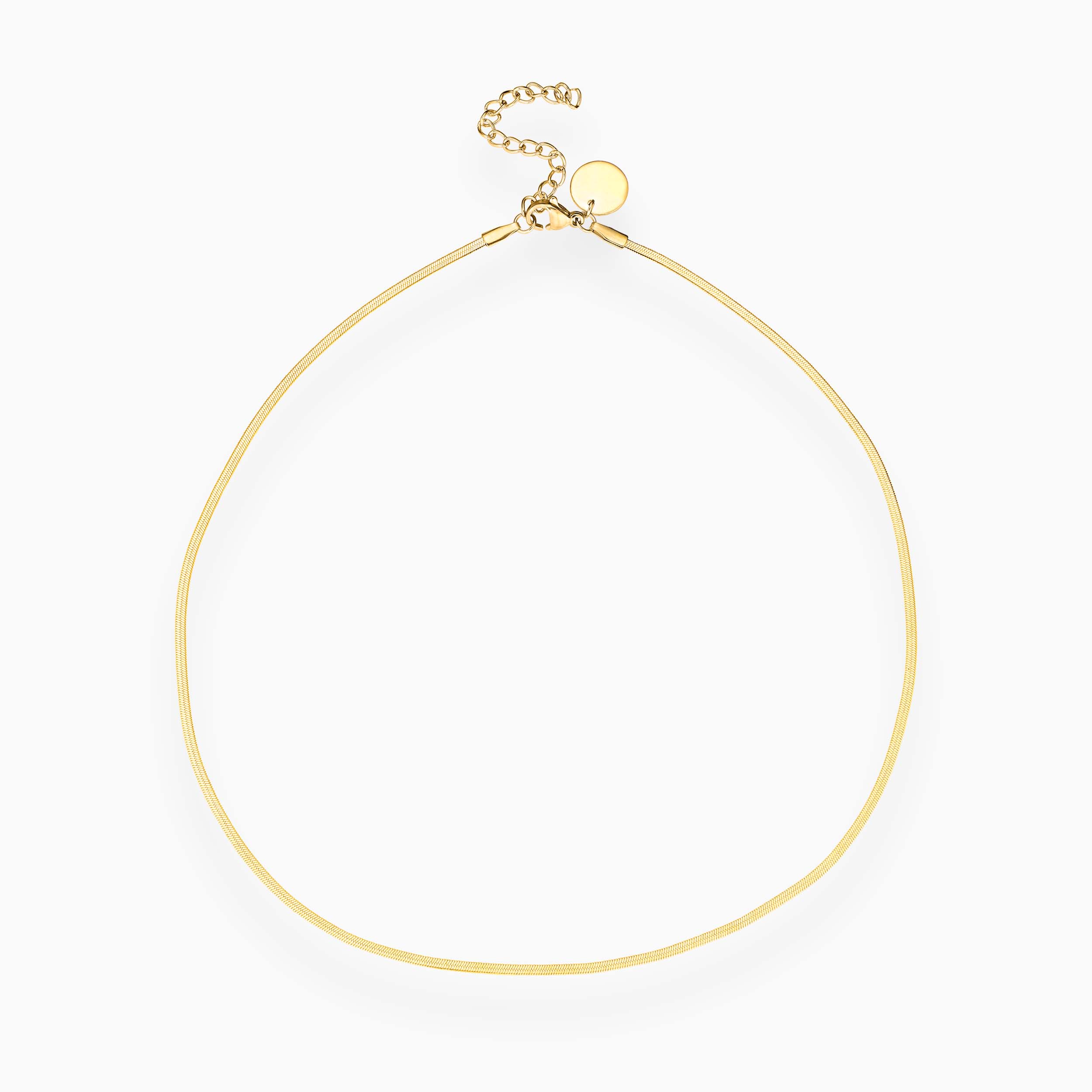 SNAKE HALSKÆDE 2MM - GULDBELAGT