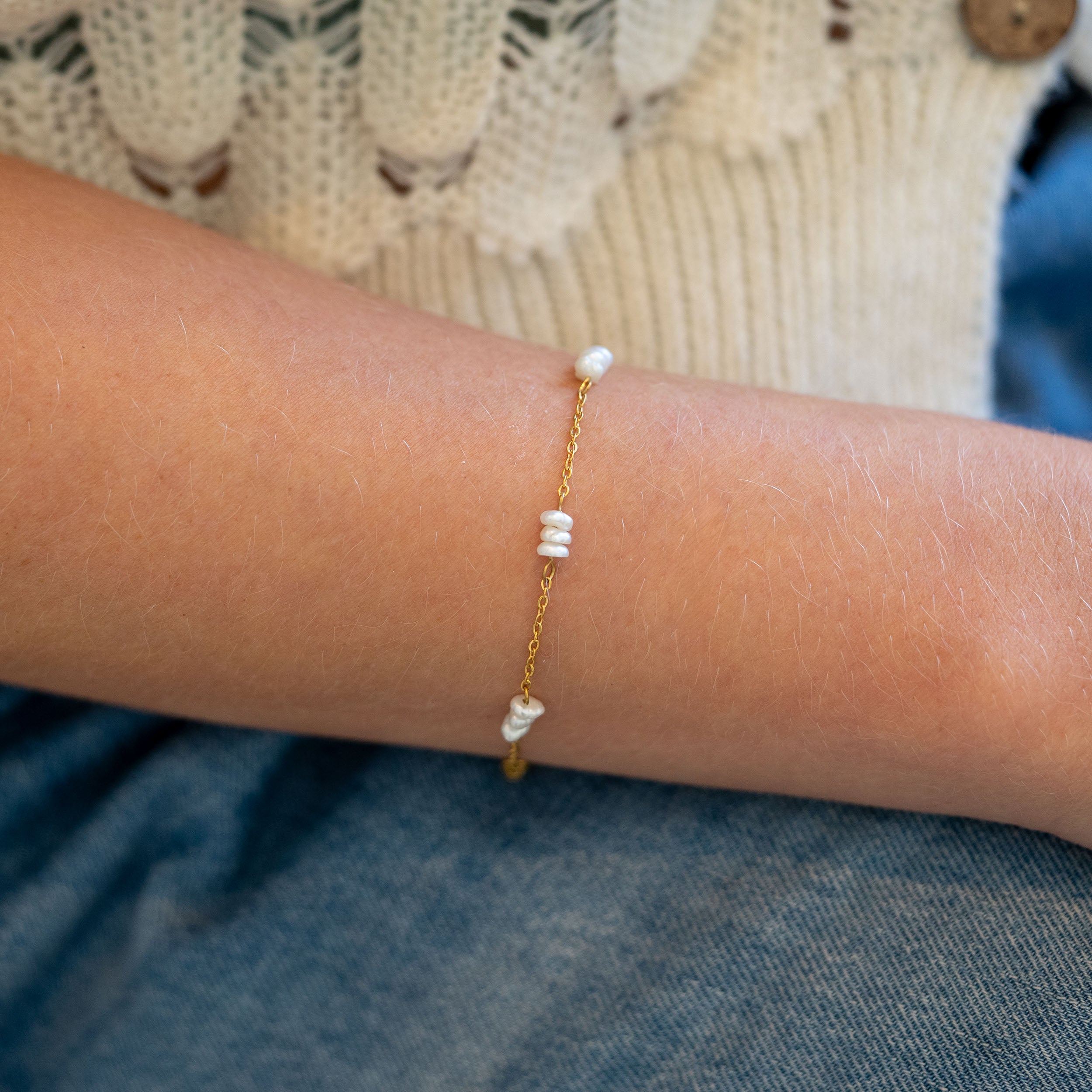 OCEAN ARMBÅND MED 15 PERLER
