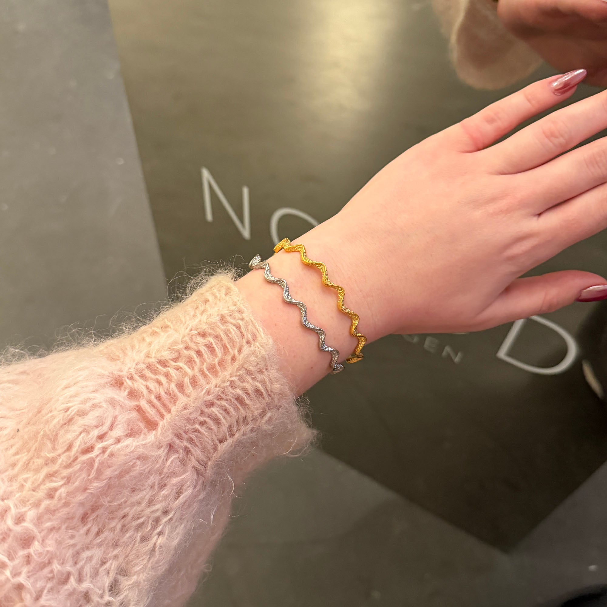 WAVES MOON SLIM JUSTERBAR ARMRING