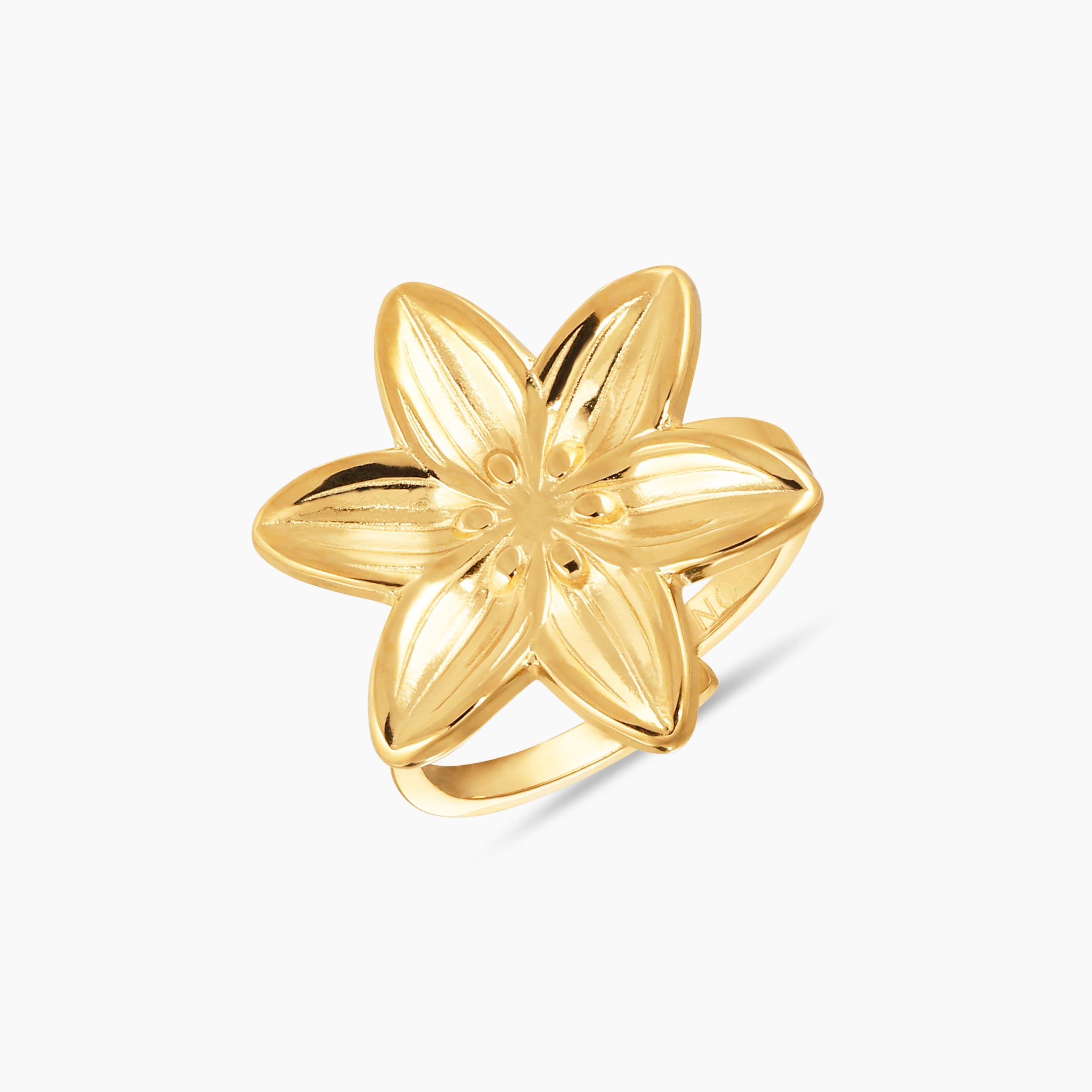 STOR LILY JUSTERBAR RING GULDBELAGT