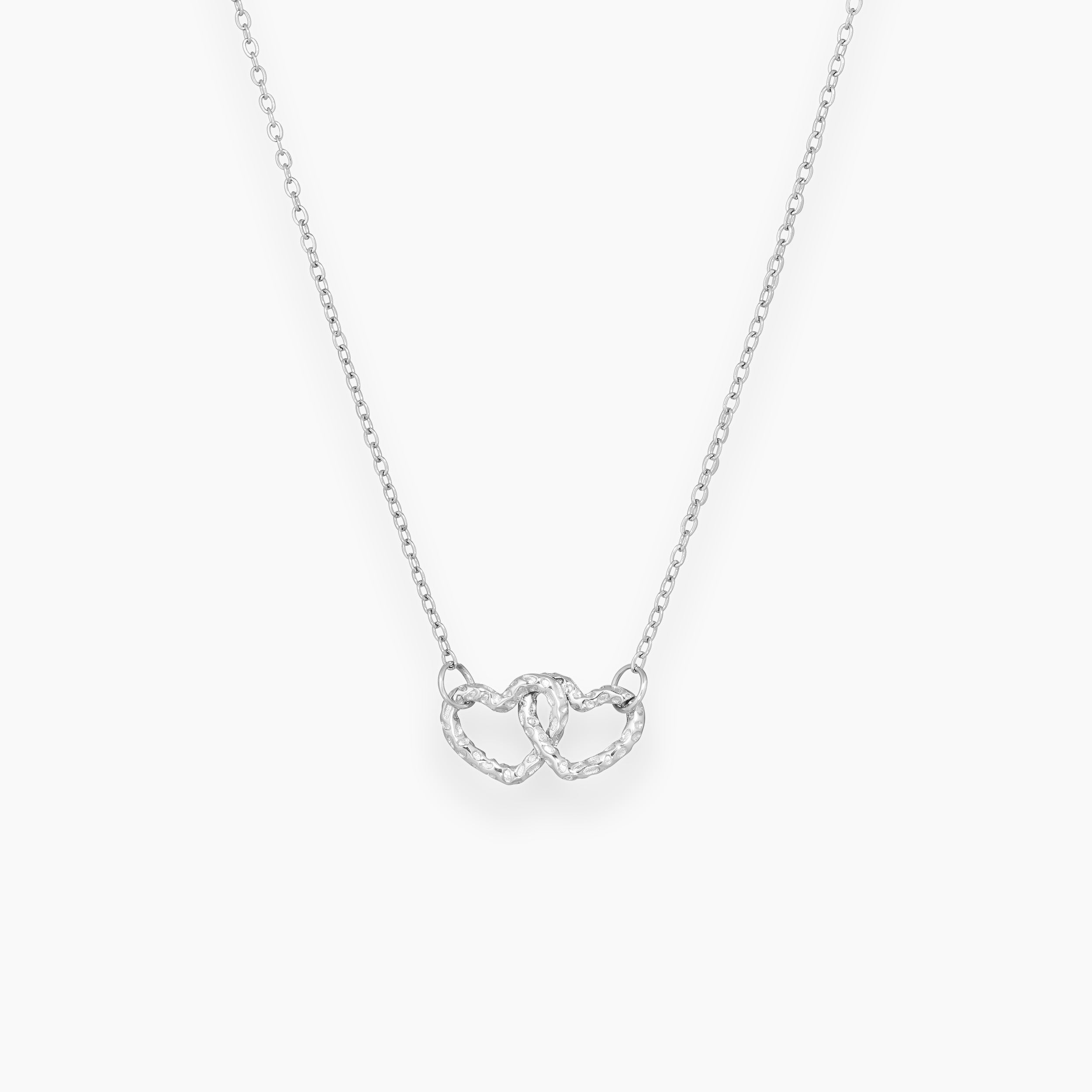 Halskæde med hjerter - Twin Hearts Sølv - Nordd Copenhagen