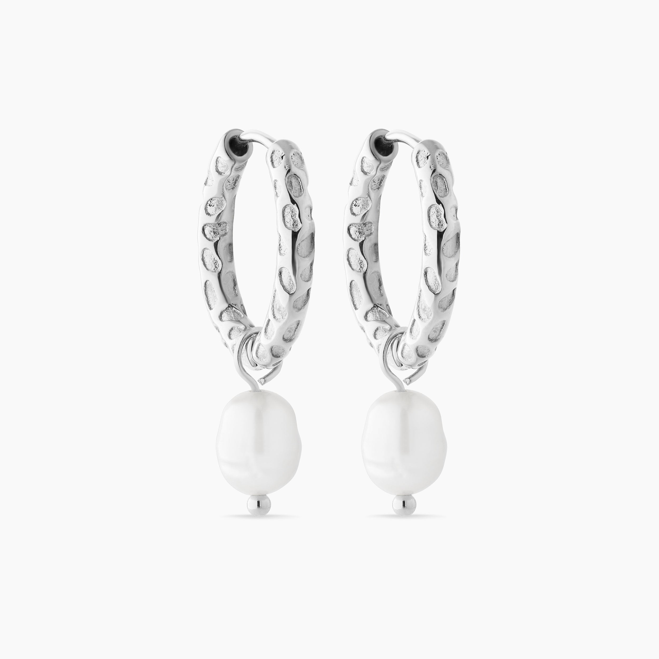 Moon Creoler med perle 20mm - Vandfast - Nordd Copenhagen