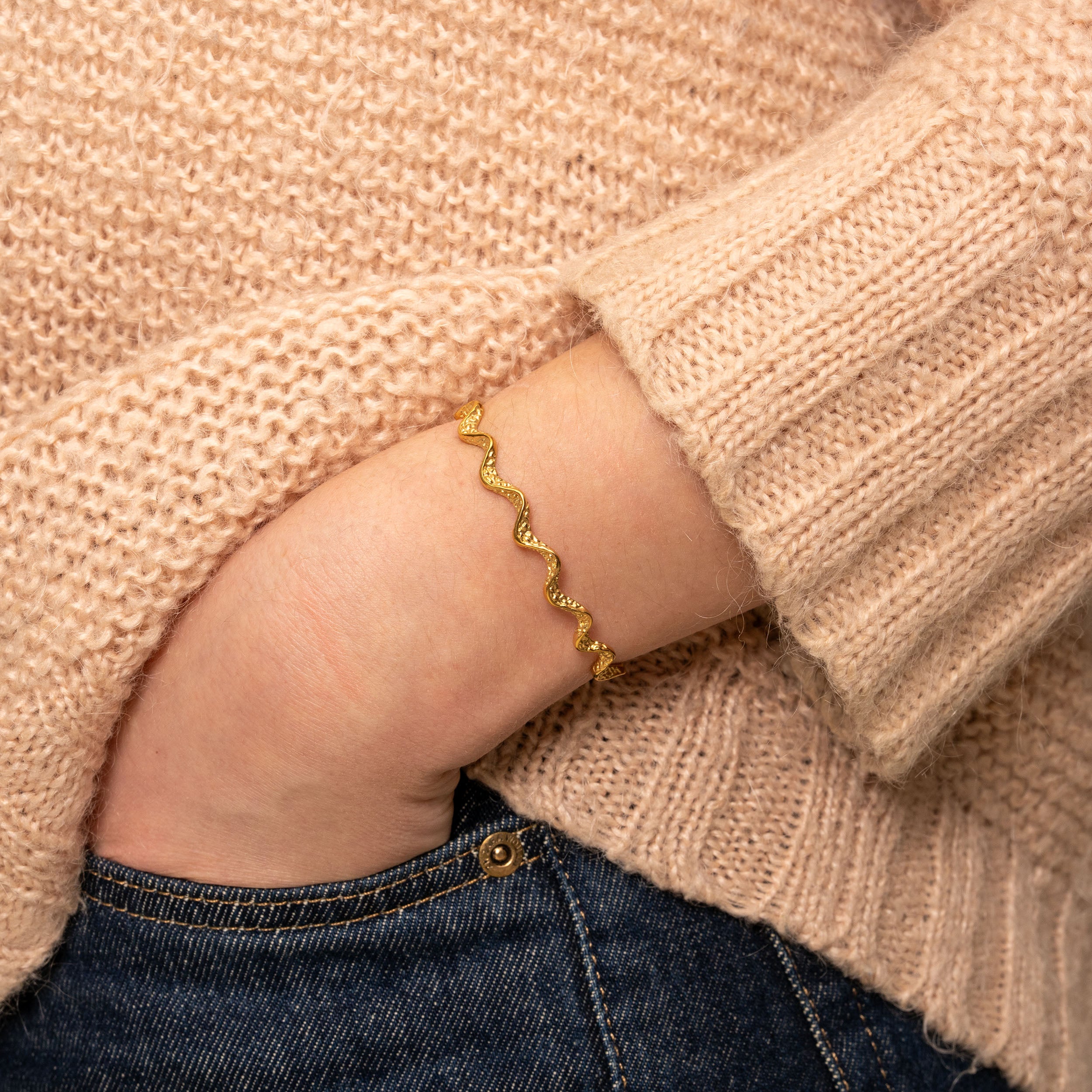 WAVES MOON SLIM JUSTERBAR ARMRING