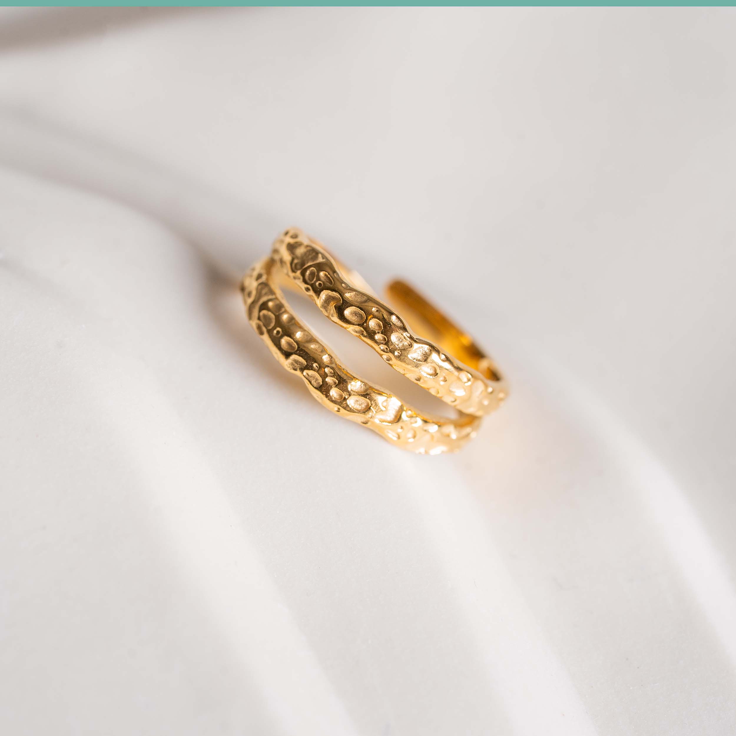 MOON JUSTERBAR TWIN RING