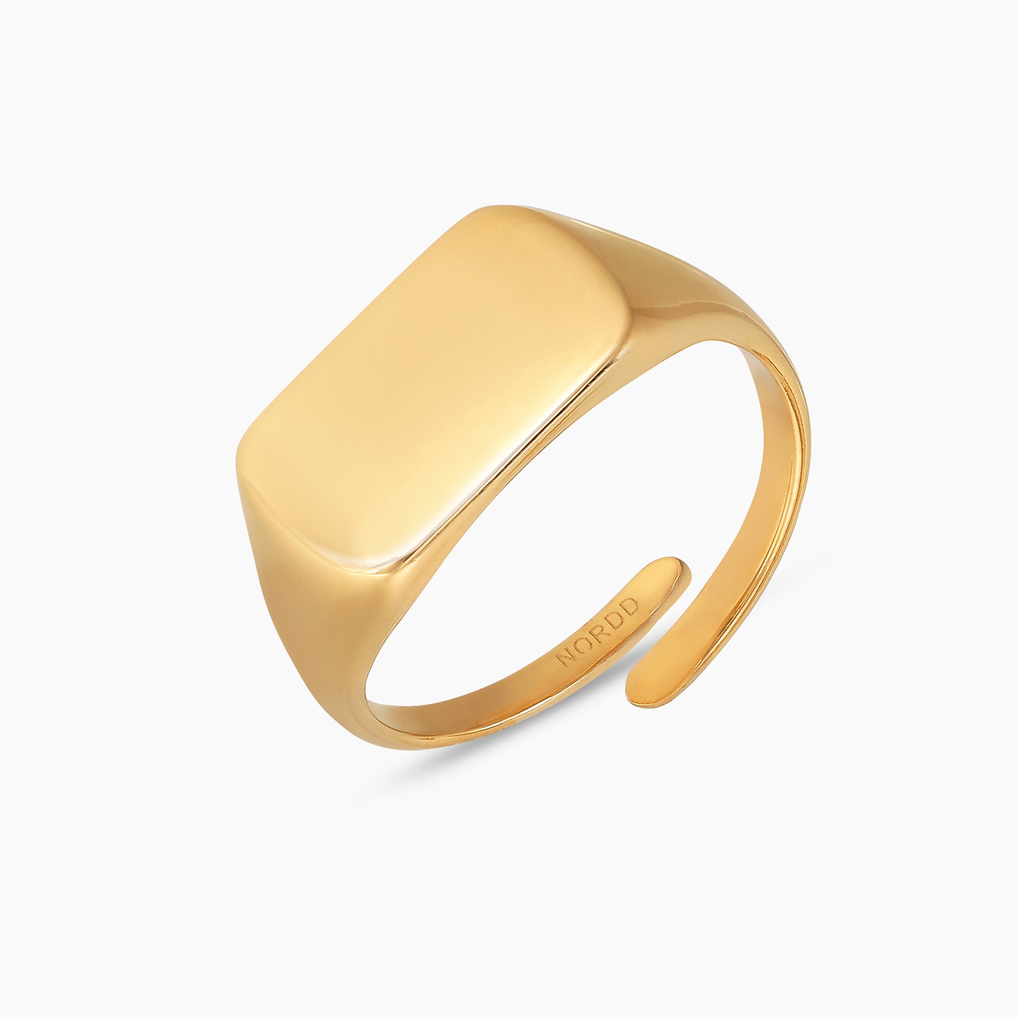 Signet ring med initialer - 18K guldbelagt - Nordd Copenhagen