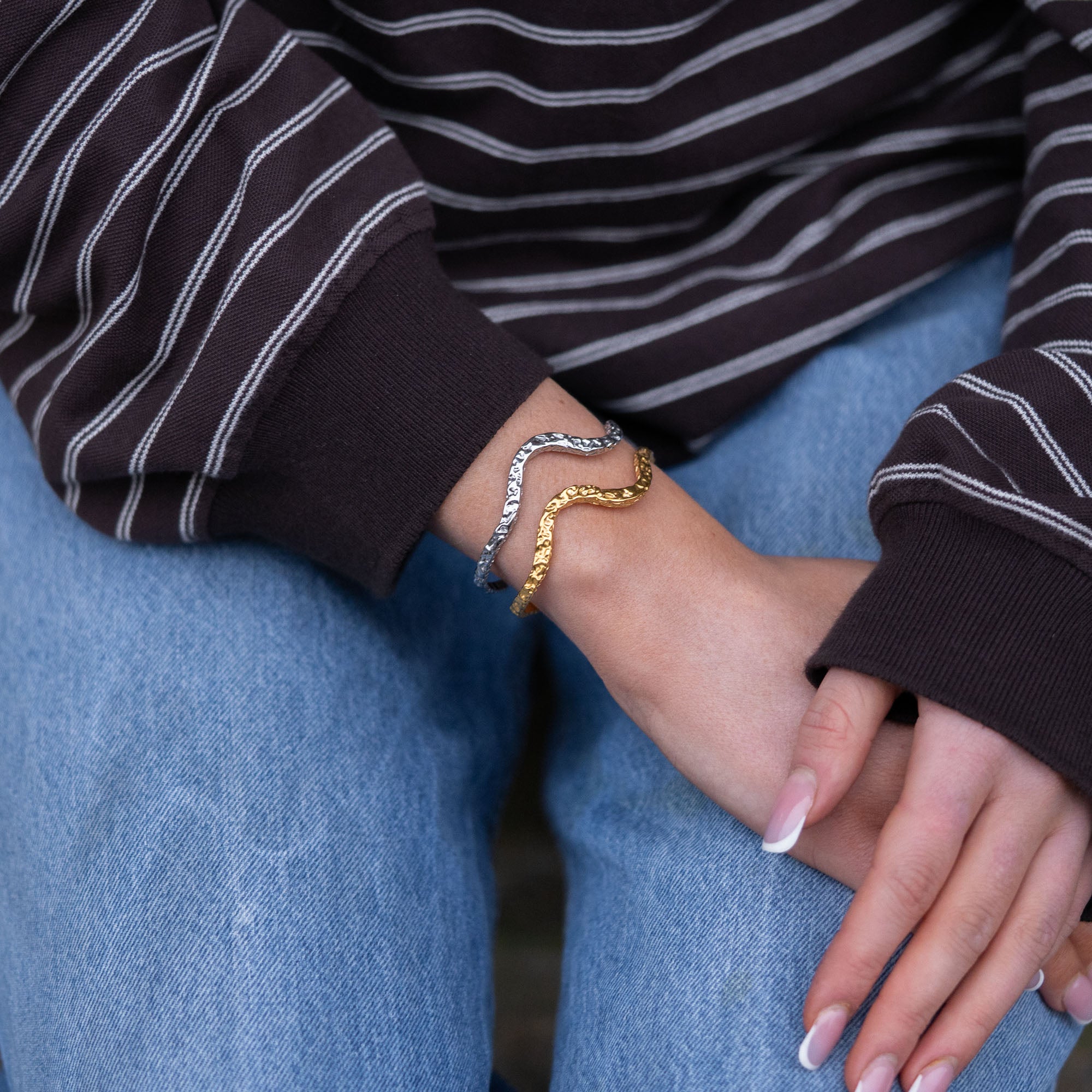 WAVES MOON JUSTERBAR ARMRING