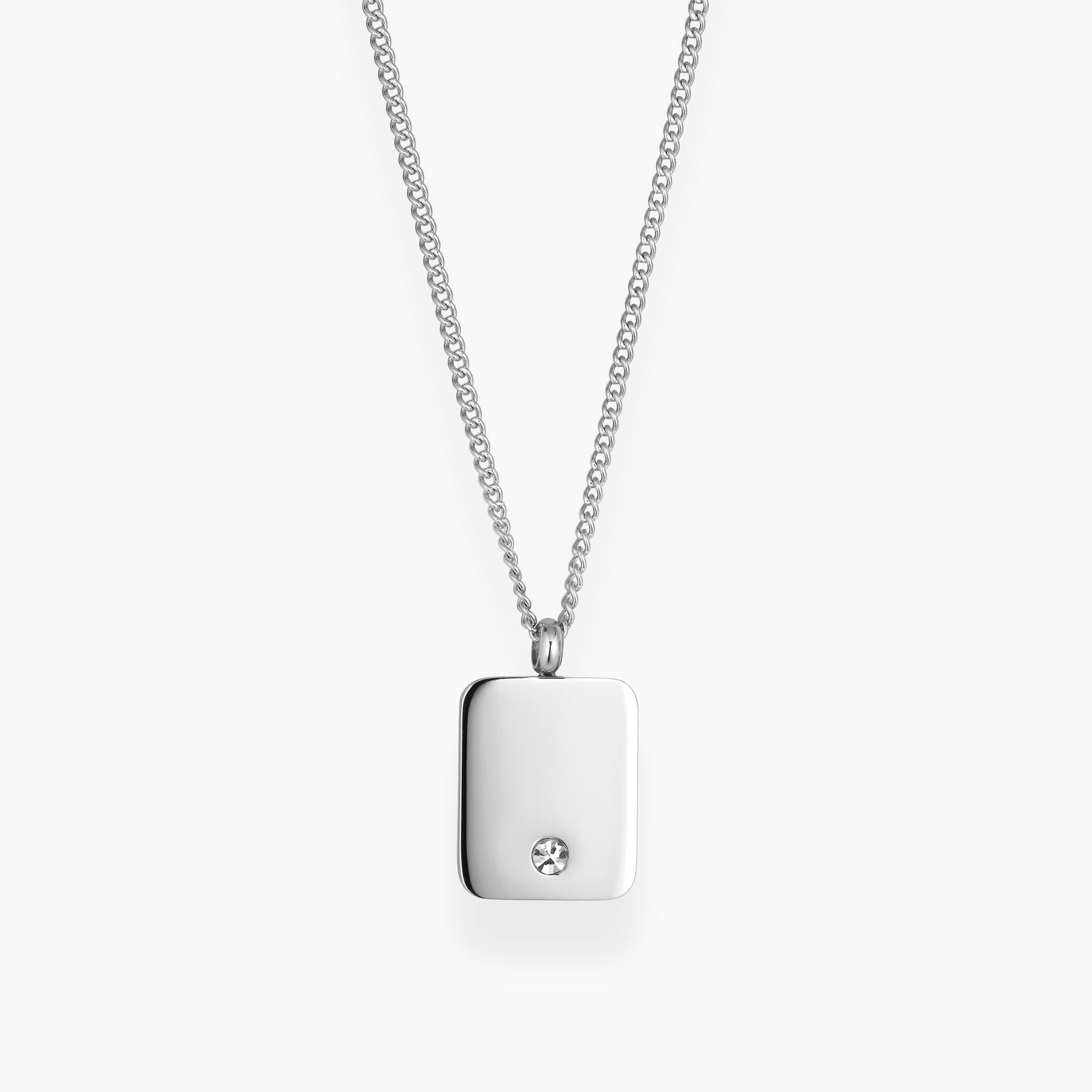 Zirkon halskæde med indgravering - Nordd Copenhagen