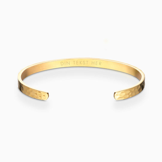 HAMMERED ARMBÅND - GULDBELAGT